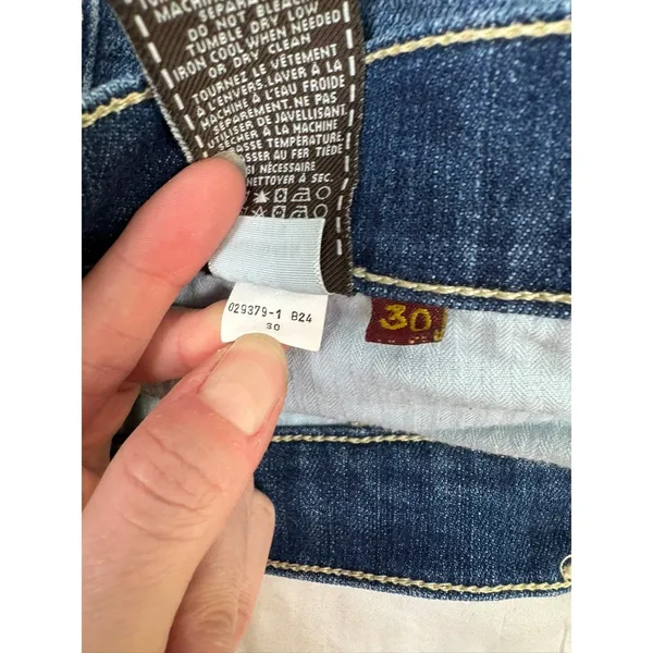 7 For All Mankind Roxanne Crop Jeans‎ Medium Wash Blue Denim Slim Fit Size 30 - Image 10