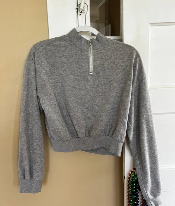 Fleece Sweatshirt Gray - Image 2