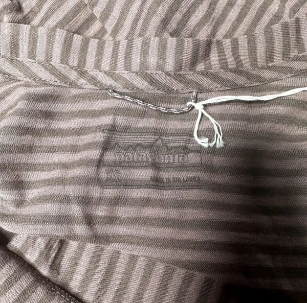 Women's Mainstay Henley Long Sleeve Shirt NWT Size XS (Stripe Brown) - Image 7