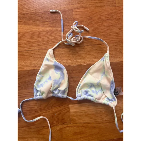 TRIANGL Tie Dye Bikini Swimsuit Set Swimwear‎ Pastel Blue Purple Pink XLARGE - Image 6