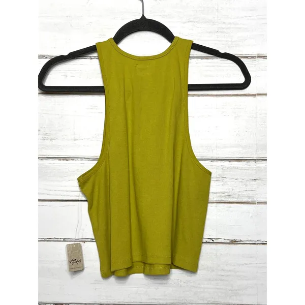 Free People Free-Est Milani Ribbed Tank Top Green Size Medium NWT - Image 3