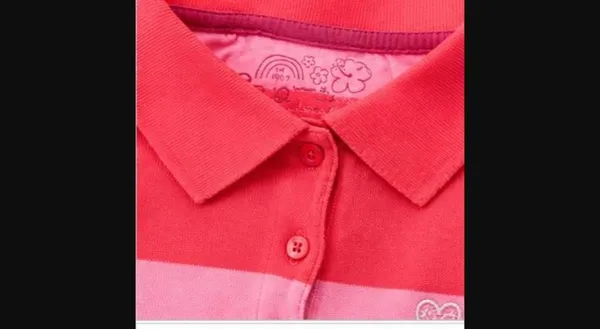 Gap BabyGap Pink Stripe Sleeveless Polo Top Girls 9-12 Months - Image 3