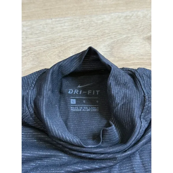 EUC Nike Shirt Womens Size L Long Sleeve Pullover Pro Warm Mock Neck Sparkle Run - Image 3
