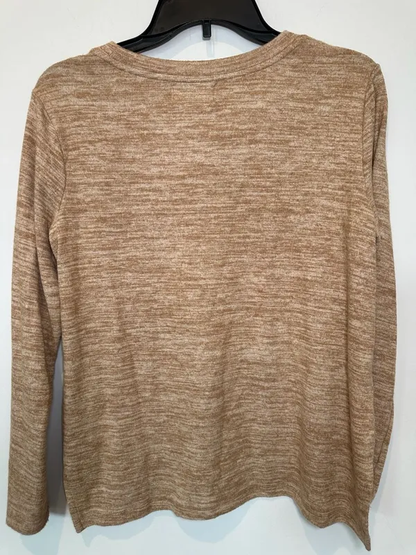 Old Navy Long Sleeve Sweater Size XL 14-16 Brown Space Dye Knit Pullover - Image 3