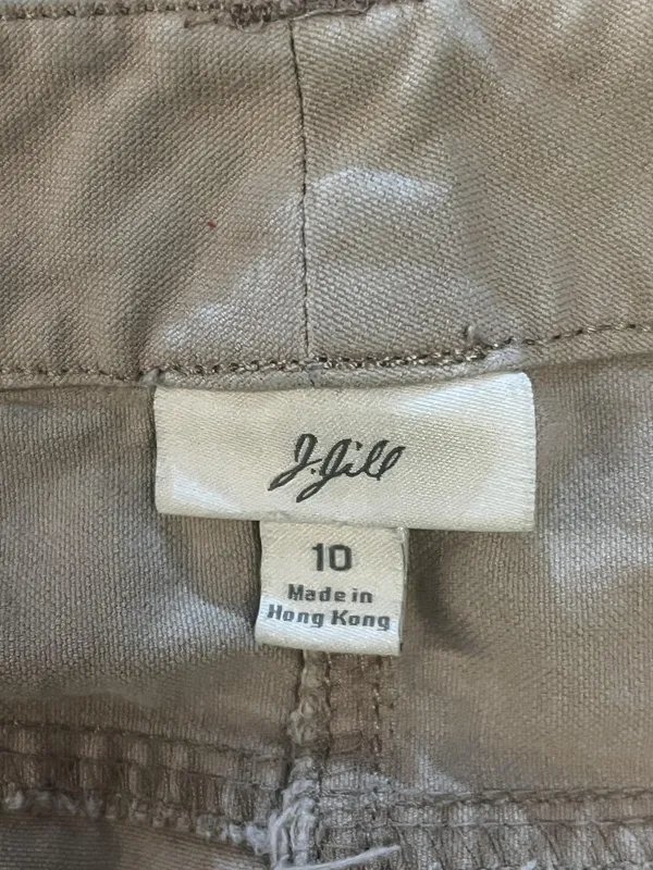 Vintage J. Jill Shorts Womens 10 Beige Chino Bermuda Twill 100% Cotton Casual - Image 3