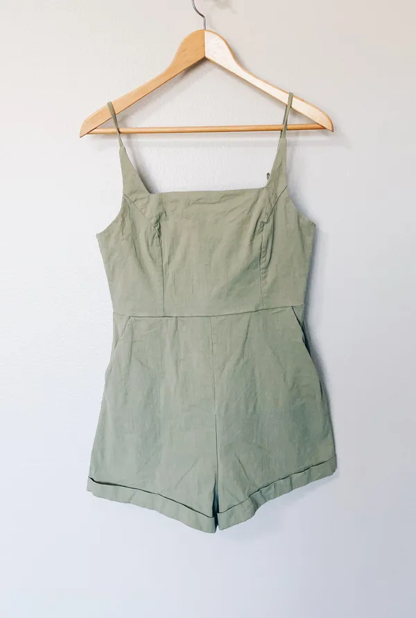 Green Romper - Fits Like a Medium - Image 2