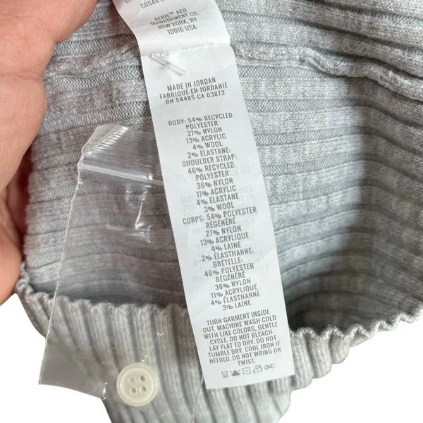 Aerie Gray‎ Button Front Sweater Tank Top Size XL - Image 8