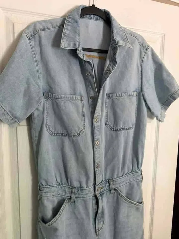 Anthropologie Pilcro Denim Jumpsuit Sz 6 - Image 9