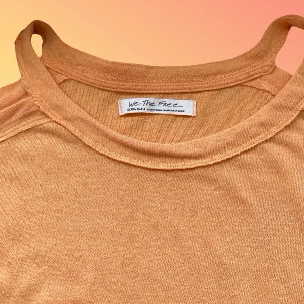 We The Free, Cold Shoulder Top, Women’s, XS, Oversized, Orange - Image 6