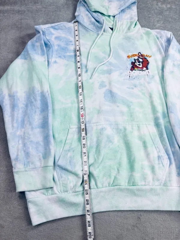 Kelloggs Breakfast Club Hoodie Unisex Small Blue Green Frosted Flakes Tie Dye - Image 4