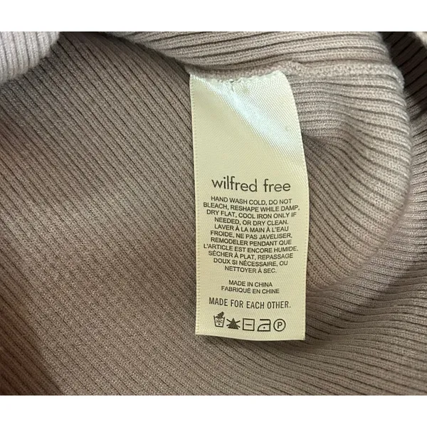 Aritzia Wilfred Free Cut-Out Knit Mini Dress Purple Long Sleeve‎ Bodycon Size M - Image 5