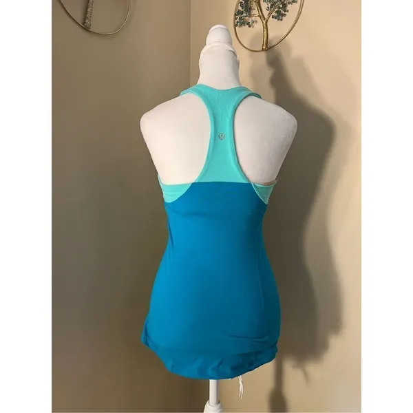 Lululemon Inner Strength Athletic Tank Top in Oasis River Rock Aqua Teal Size 4 - Image 2