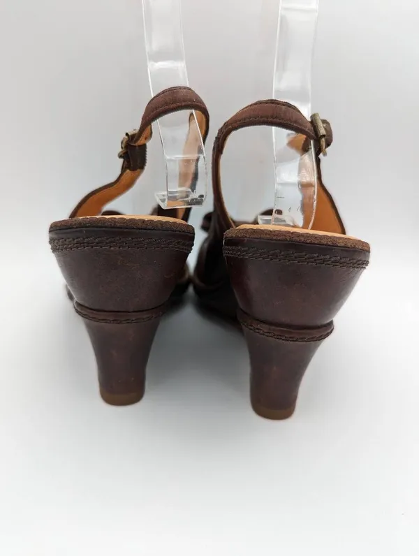 Timberland boot company Marge peep toe slingback wedged sandals size 7 - Image 2