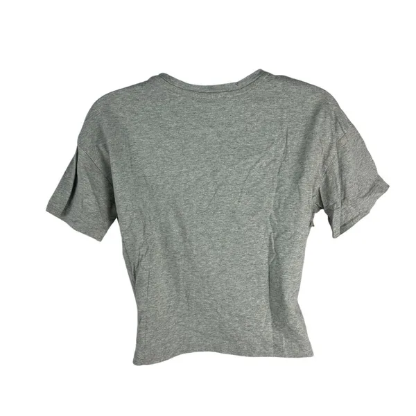 Isa & Ella Cropped Womens T-Shirt Small Gray Cotton Short Sleeve Casual Wear - Image 2