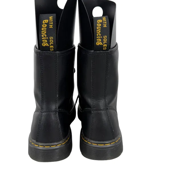 Dr Martens Zavala‎ Black Leather Combat Boots Womens 8 Lace Up Whimsigoth Punk - Image 4