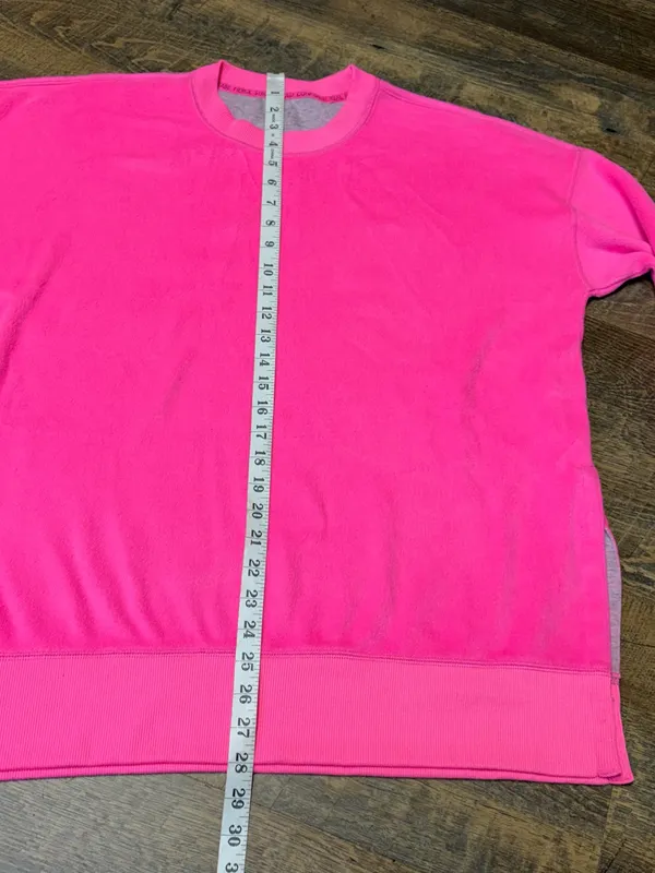 Aerie Go-To Sweatshirt Oversized Medium Pink Crewneck Pullover Comfy Lounge - Image 3