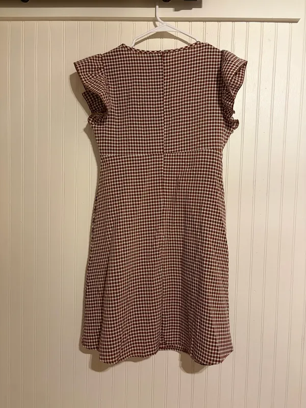 SheIn Brown gingham sundress - Image 2