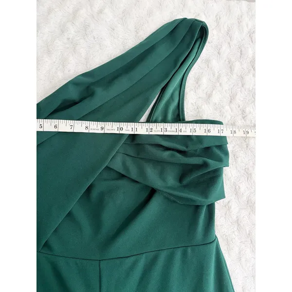 NEW Lulus Devoted to Fun Hunter Green One-Shoulder Sleeveless Jumpsuit XL - Image 7