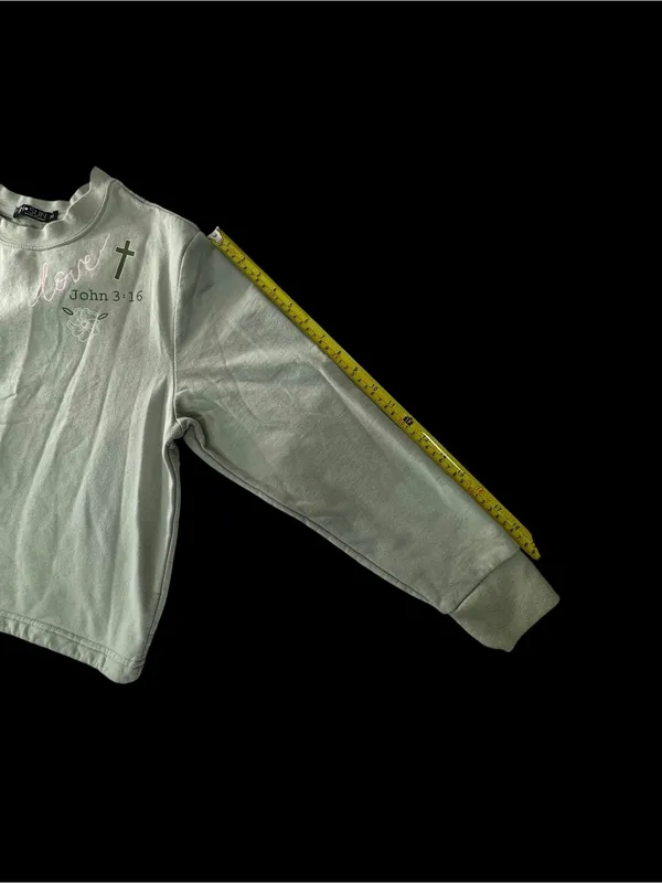 Women’s Fifth sun Long-Sleeve Graphic Top - Light Sage Green m - Image 6