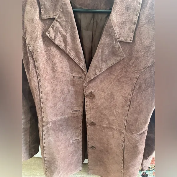 Wet Seal Vintage brown leather jacket size Medium - Image 2