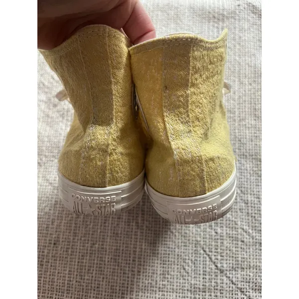 Converse hi tops hybrid texture jacquard yellow size 10 - Image 4