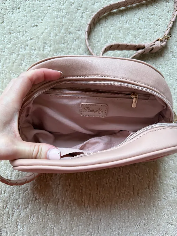 Pink Lily Pale Blush Braided Strap Crossbody  - Image 9