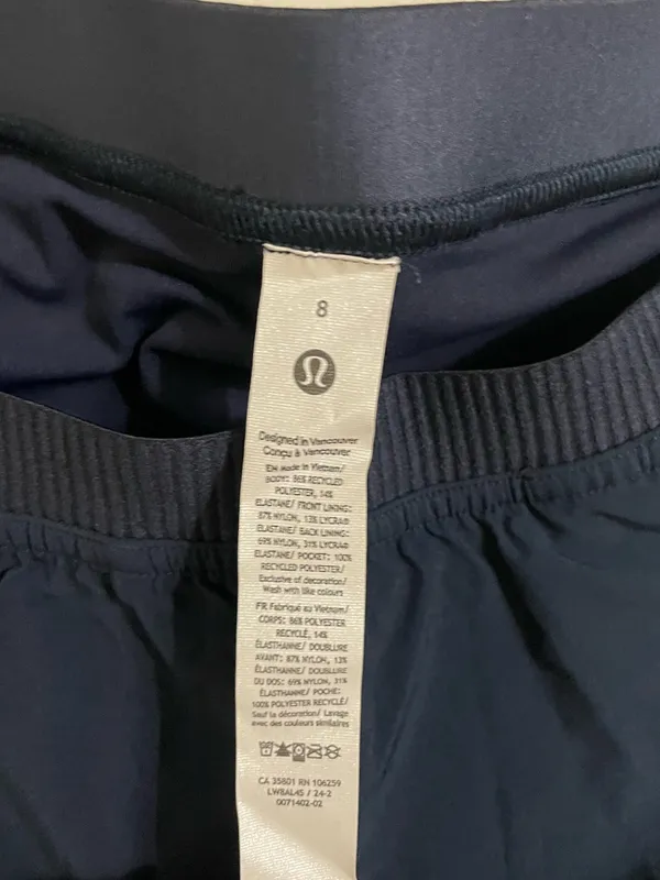 Lululemon NWT Narrow Waistband Tennis Skirt Skort True Navy Size 8 - Image 11