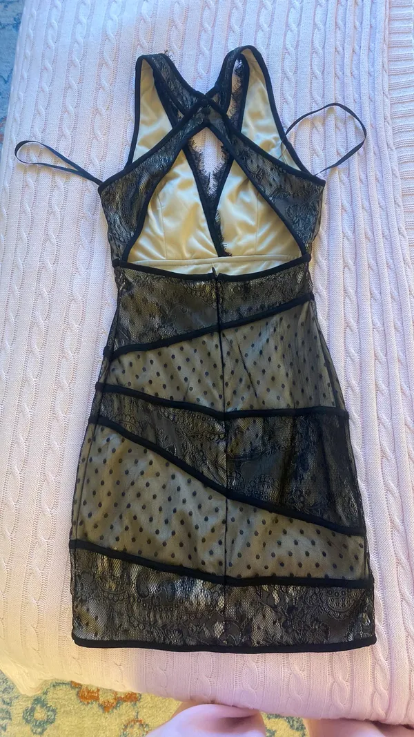 Arden B Black And Lace Semi-Formal Dress - Image 2