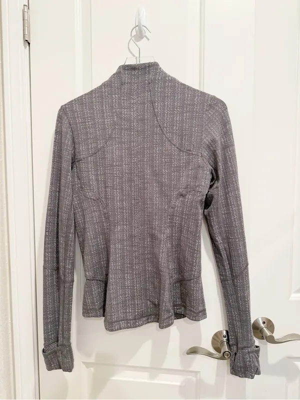 LULULEMON‎ Forme Jacket Cuffins Ziggy Wee October Angel Wing Grey - Image 4