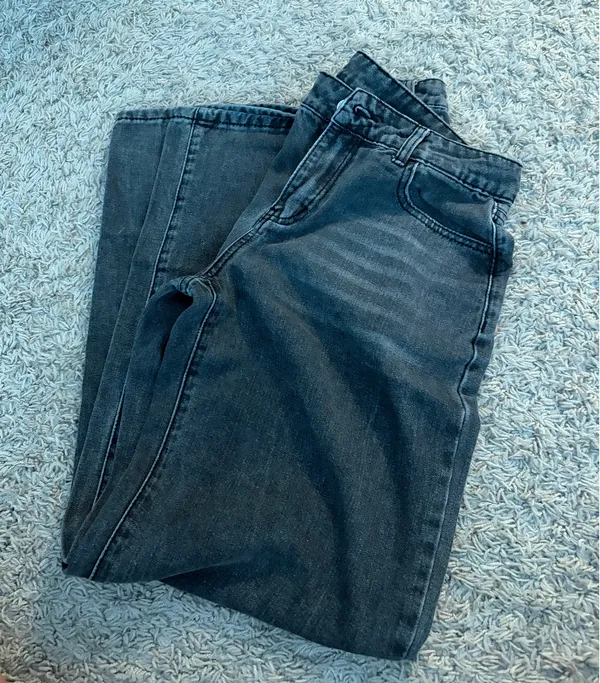Boutique Black low rise wide leg denim jeans - Image 3