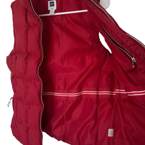 GAP Red Down Puffer Vest‎ Women's Size Medium VINTAGE Y2K - Image 7