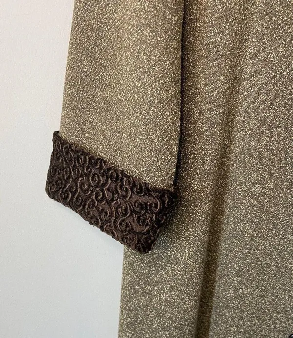 J. Taylor New York Brown Long Duster Coat Size 14 NWT Vintage Overcoat Victorian - Image 3