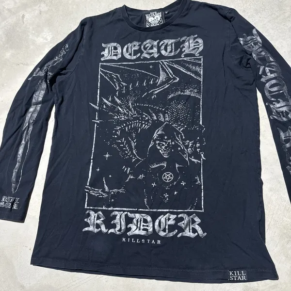 Killstar T Shirt Womens L We Are The Weirdos Black Pullover Gothic Emo Crew Neck - Image 3