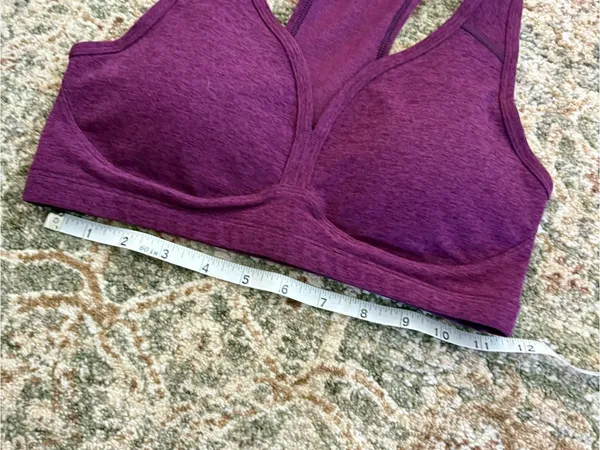 Beyond Yoga Spacedye Lift Your Spirits Bra Small Removable Cups Pink Purple - Image 5