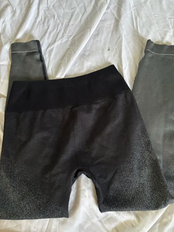 Gymshark Black Gray Ombre Seamless High Waisted Leggings s - Image 3