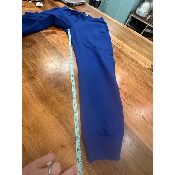 Mandala Royal Blue Jogger Scrub Pants | Size M | New Without Tags - Image 8