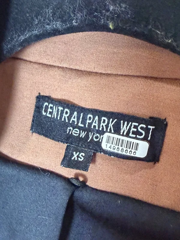 Central Park West Faux Leather Quilted Sleeve Blazer Jacket Camel Tan Size XS - Image 3