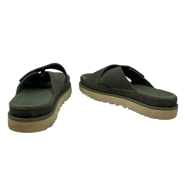 UGG‎ Goldenstar Cross Slide Sandal Olive Green Suede Size US 9.5 - Image 10