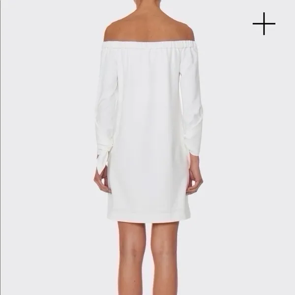 NEW Tibi Women’s Structured Crepe Off-the-Shoulder Dress Ivory Size 2 - Image 6