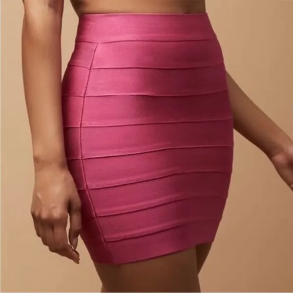 Hervé Léger x Forever 21‎ collection, bandage mini skirt size medium pink - Image 2