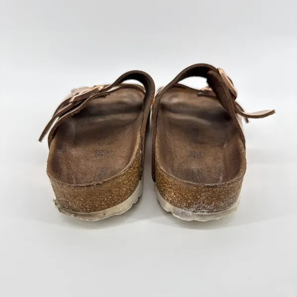 Birkenstock Arizona Metallic Copper Rose Gold Sandals Womens 38 US 7 7.5 Boho - Image 8