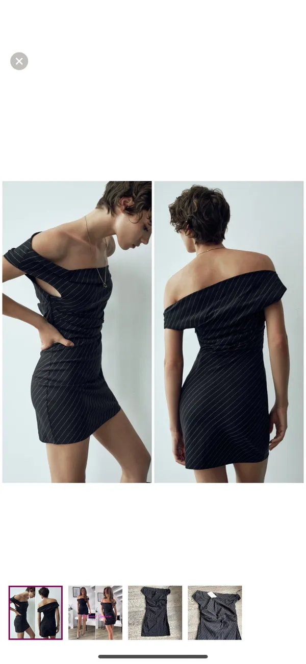 ZARA Pin Stripe Mini Dress - Image 2