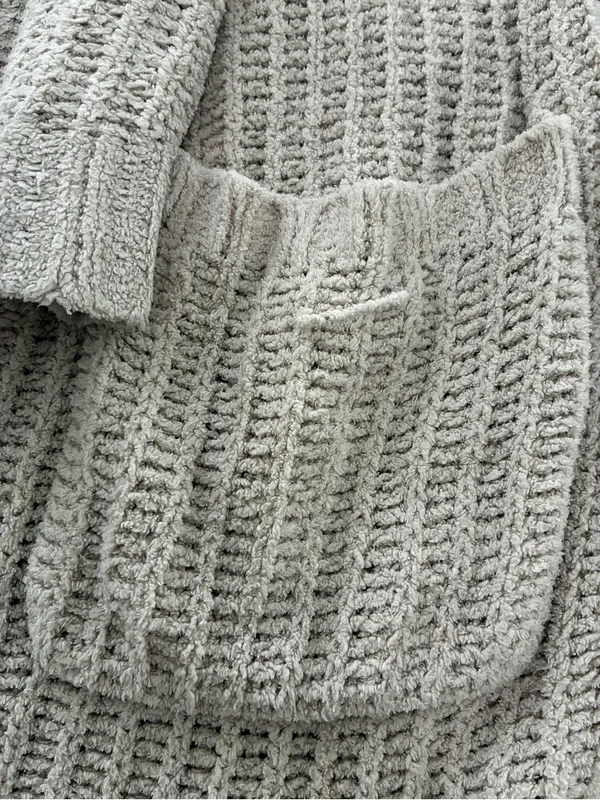 American Eagle Outfitters Cozy Open-Front Cardigan in Light Taupe - Image 2