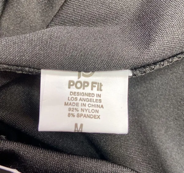 POP Fit Women’s Black High Waisted Mesh Leggings Size Medium NWT - Image 13