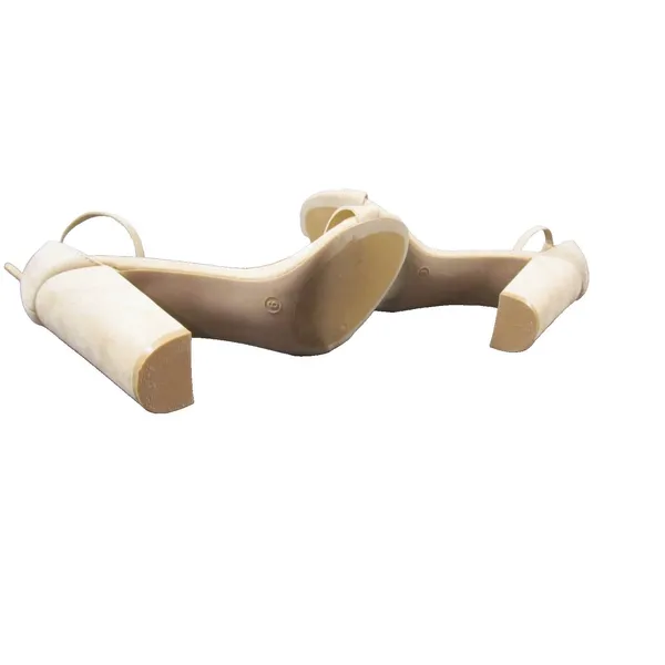 Lulus Taylor Vegan Suede Ankle Strap Heels Natural Women’s Size 9 Block Heel - Image 4