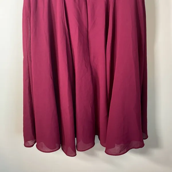 Lulu’s Forevermore‎ Burgundy Skater Strappy Mini Dress Size S - Image 7
