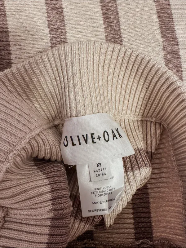 Olive + Oak Striped Knit Fitted Skirt in XS - Image 2