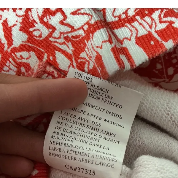 Y2K‎ Nikita Womens Red White All Over Doodle Print Full Zip Hoodie Sweatshirt S - Image 7