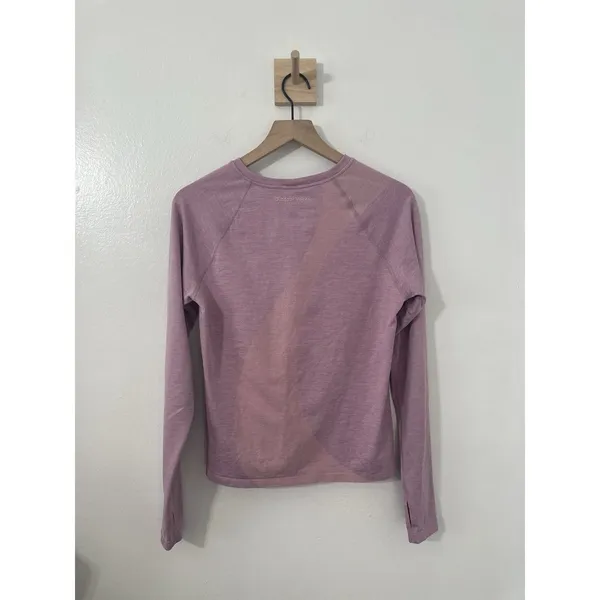Outdoor Voices Seamless Long Sleeve Athletic Top SeamlessPique Pink Lightweight - Image 5
