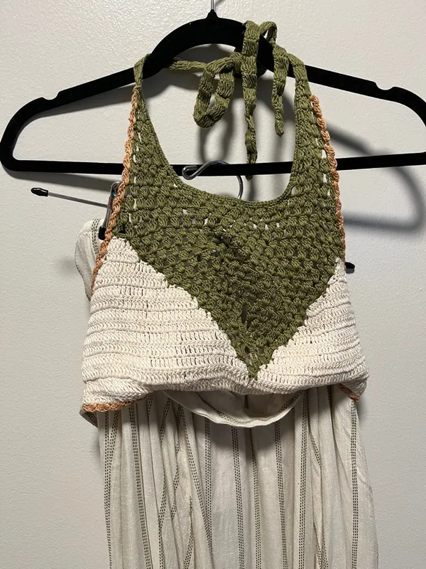 FREE PEOPLE (NWT) Harper Maxi Dress, Crochet, Beach, Size Large - Image 5
